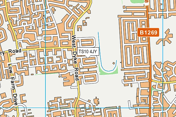 TS10 4JY map - OS VectorMap District (Ordnance Survey)