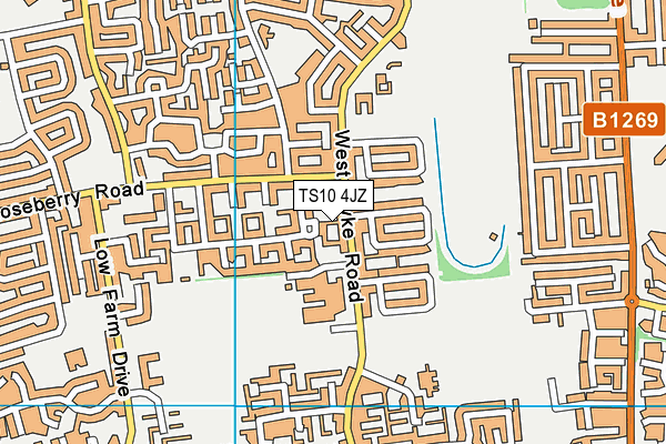 TS10 4JZ map - OS VectorMap District (Ordnance Survey) TS10 4JZ map - OS VectorMap District (Ordnance Survey)