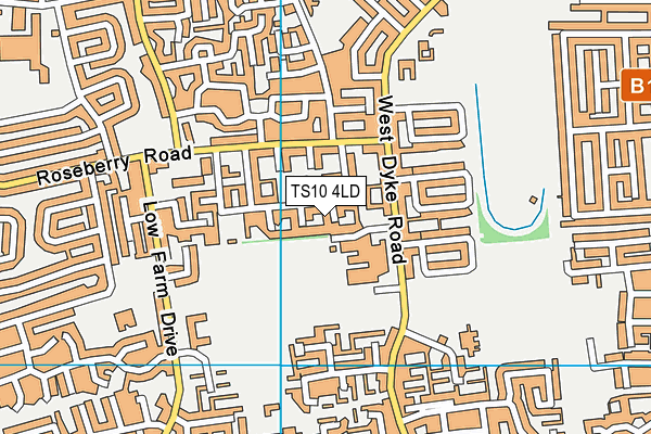 TS10 4LD map - OS VectorMap District (Ordnance Survey) TS10 4LD map - OS VectorMap District (Ordnance Survey)
