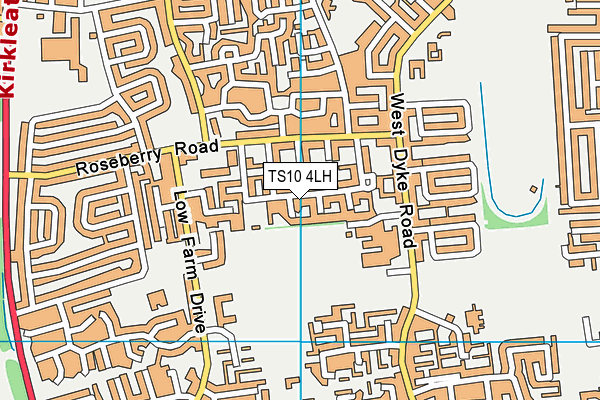 TS10 4LH map - OS VectorMap District (Ordnance Survey) TS10 4LH map - OS VectorMap District (Ordnance Survey)