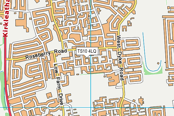 TS10 4LQ map - OS VectorMap District (Ordnance Survey) TS10 4LQ map - OS VectorMap District (Ordnance Survey)