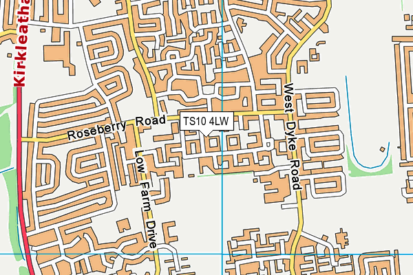TS10 4LW map - OS VectorMap District (Ordnance Survey) TS10 4LW map - OS VectorMap District (Ordnance Survey)