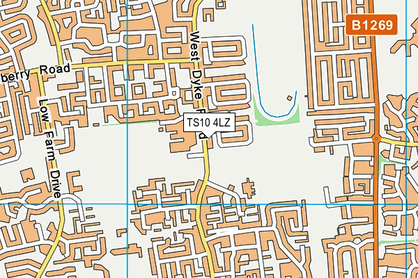 TS10 4LZ map - OS VectorMap District (Ordnance Survey) TS10 4LZ map - OS VectorMap District (Ordnance Survey)