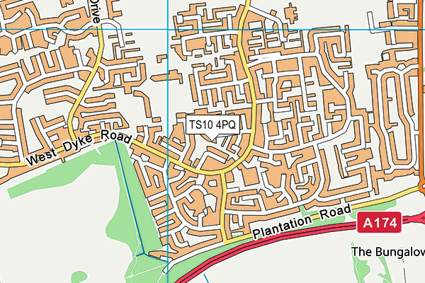 TS10 4PQ map - OS VectorMap District (Ordnance Survey) TS10 4PQ map - OS VectorMap District (Ordnance Survey)