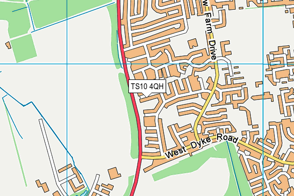 TS10 4QH map - OS VectorMap District (Ordnance Survey) TS10 4QH map - OS VectorMap District (Ordnance Survey)