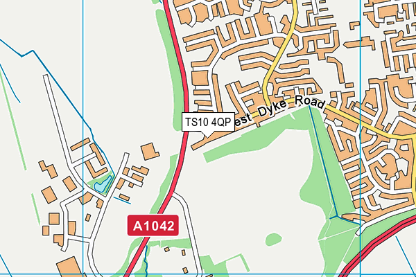 TS10 4QP map - OS VectorMap District (Ordnance Survey) TS10 4QP map - OS VectorMap District (Ordnance Survey)