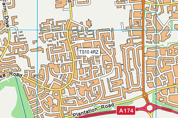 TS10 4RZ map - OS VectorMap District (Ordnance Survey) TS10 4RZ map - OS VectorMap District (Ordnance Survey)
