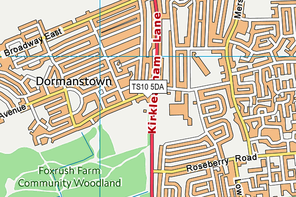 TS10 5DA map - OS VectorMap District (Ordnance Survey) TS10 5DA map - OS VectorMap District (Ordnance Survey)