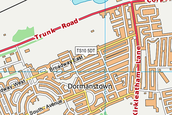TS10 5DT map - OS VectorMap District (Ordnance Survey) TS10 5DT map - OS VectorMap District (Ordnance Survey)