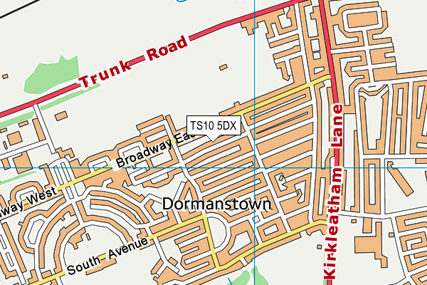 TS10 5DX map - OS VectorMap District (Ordnance Survey) TS10 5DX map - OS VectorMap District (Ordnance Survey)
