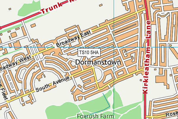 TS10 5HA map - OS VectorMap District (Ordnance Survey) TS10 5HA map - OS VectorMap District (Ordnance Survey)