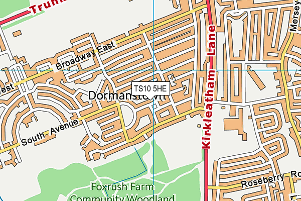 TS10 5HE map - OS VectorMap District (Ordnance Survey) TS10 5HE map - OS VectorMap District (Ordnance Survey)