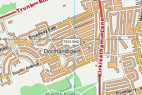 TS10 5HG map - OS VectorMap District (Ordnance Survey) TS10 5HG map - OS VectorMap District (Ordnance Survey)