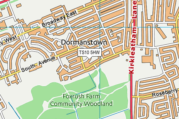 TS10 5HW map - OS VectorMap District (Ordnance Survey) TS10 5HW map - OS VectorMap District (Ordnance Survey)
