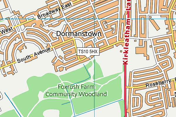 TS10 5HX map - OS VectorMap District (Ordnance Survey) TS10 5HX map - OS VectorMap District (Ordnance Survey)