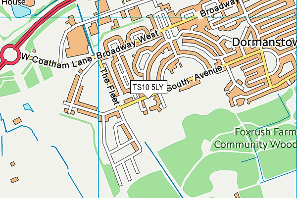 TS10 5LY map - OS VectorMap District (Ordnance Survey) TS10 5LY map - OS VectorMap District (Ordnance Survey)