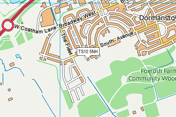 TS10 5NH map - OS VectorMap District (Ordnance Survey) TS10 5NH map - OS VectorMap District (Ordnance Survey)