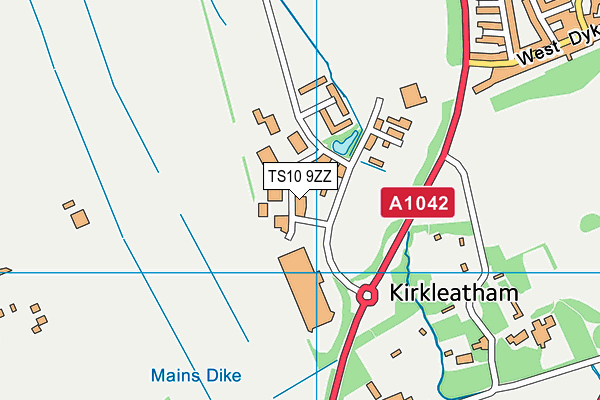 TS10 9ZZ map - OS VectorMap District (Ordnance Survey) TS10 9ZZ map - OS VectorMap District (Ordnance Survey)