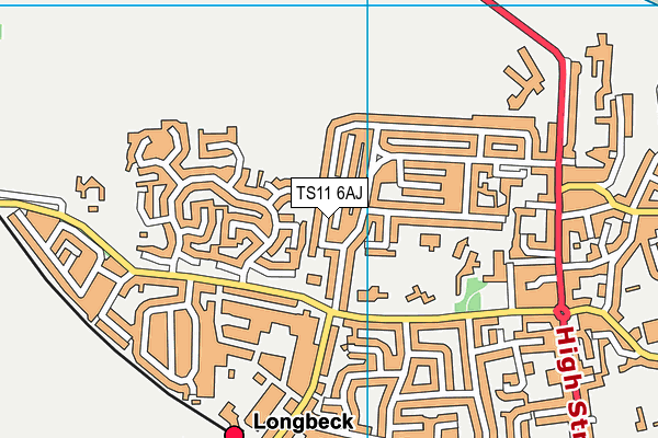 TS11 6AJ map - OS VectorMap District (Ordnance Survey) TS11 6AJ map - OS VectorMap District (Ordnance Survey)