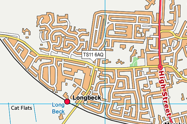 TS11 6AQ map - OS VectorMap District (Ordnance Survey) TS11 6AQ map - OS VectorMap District (Ordnance Survey)