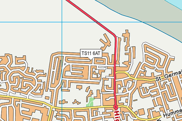 TS11 6AT map - OS VectorMap District (Ordnance Survey) TS11 6AT map - OS VectorMap District (Ordnance Survey)