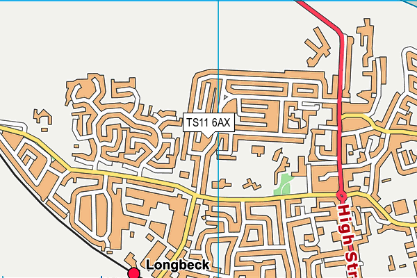 TS11 6AX map - OS VectorMap District (Ordnance Survey) TS11 6AX map - OS VectorMap District (Ordnance Survey)