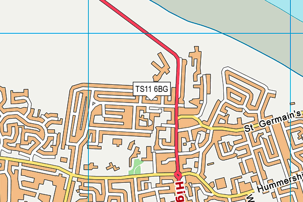 TS11 6BG map - OS VectorMap District (Ordnance Survey) TS11 6BG map - OS VectorMap District (Ordnance Survey)