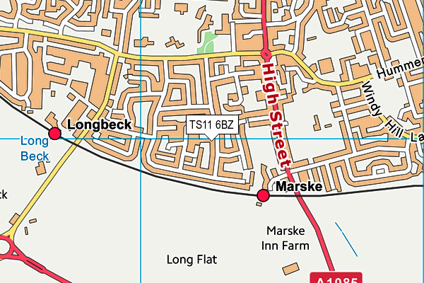 TS11 6BZ map - OS VectorMap District (Ordnance Survey) TS11 6BZ map - OS VectorMap District (Ordnance Survey)