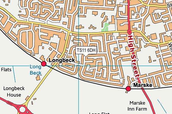 TS11 6DH map - OS VectorMap District (Ordnance Survey)
