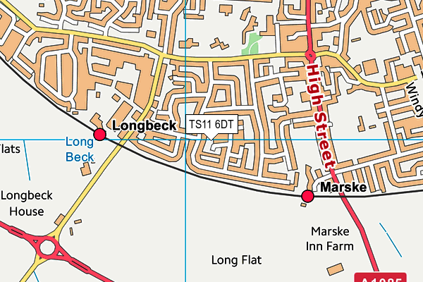 TS11 6DT map - OS VectorMap District (Ordnance Survey) TS11 6DT map - OS VectorMap District (Ordnance Survey)