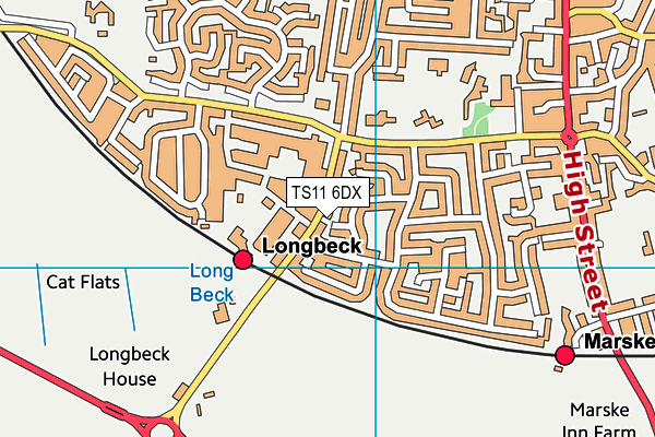 TS11 6DX map - OS VectorMap District (Ordnance Survey) TS11 6DX map - OS VectorMap District (Ordnance Survey)