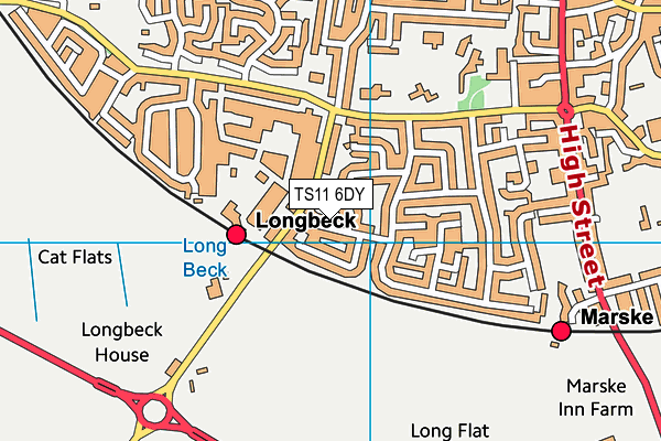 TS11 6DY map - OS VectorMap District (Ordnance Survey) TS11 6DY map - OS VectorMap District (Ordnance Survey)