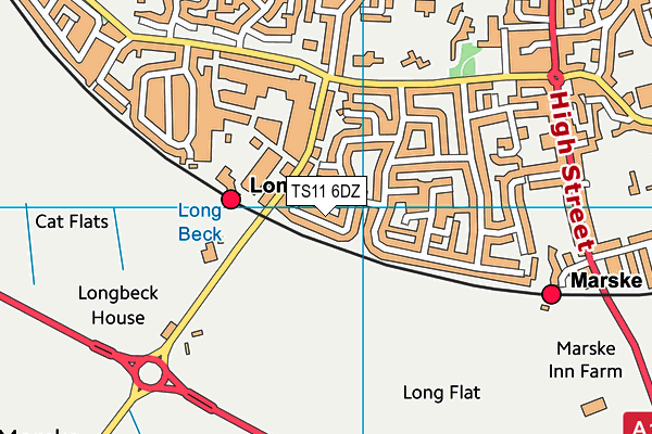 TS11 6DZ map - OS VectorMap District (Ordnance Survey) TS11 6DZ map - OS VectorMap District (Ordnance Survey)