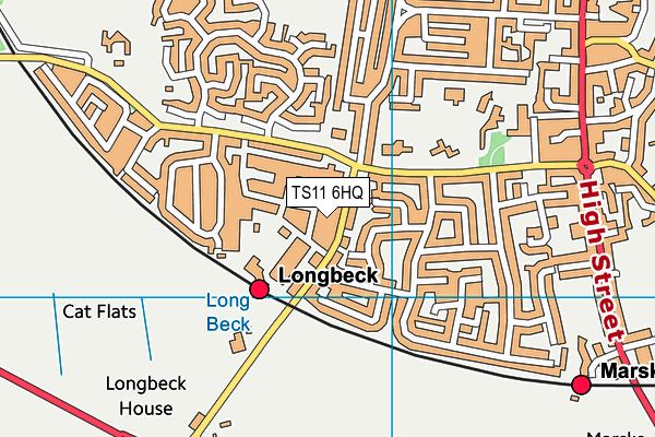 TS11 6HQ map - OS VectorMap District (Ordnance Survey) TS11 6HQ map - OS VectorMap District (Ordnance Survey)