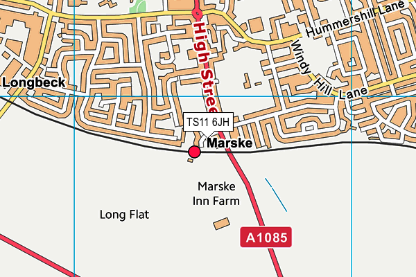 TS11 6JH map - OS VectorMap District (Ordnance Survey) TS11 6JH map - OS VectorMap District (Ordnance Survey)