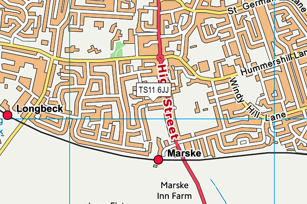 TS11 6JJ map - OS VectorMap District (Ordnance Survey) TS11 6JJ map - OS VectorMap District (Ordnance Survey)