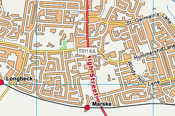 TS11 6JL map - OS VectorMap District (Ordnance Survey) TS11 6JL map - OS VectorMap District (Ordnance Survey)