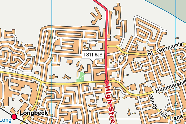 TS11 6JS map - OS VectorMap District (Ordnance Survey) TS11 6JS map - OS VectorMap District (Ordnance Survey)