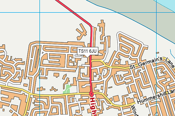 TS11 6JU map - OS VectorMap District (Ordnance Survey) TS11 6JU map - OS VectorMap District (Ordnance Survey)