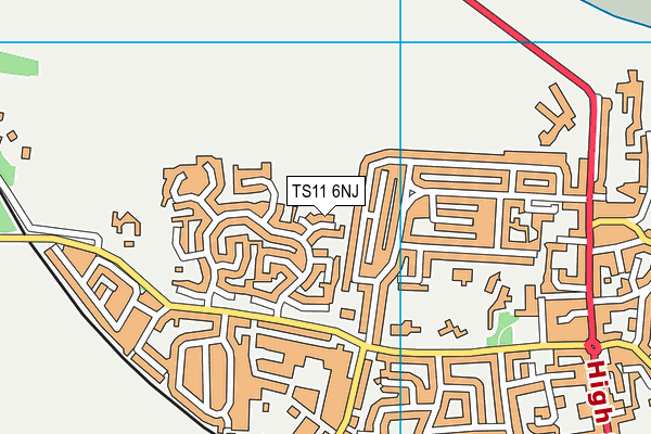 TS11 6NJ map - OS VectorMap District (Ordnance Survey) TS11 6NJ map - OS VectorMap District (Ordnance Survey)