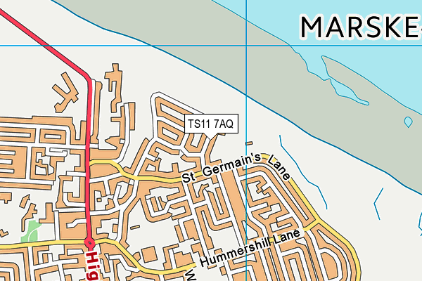 TS11 7AQ map - OS VectorMap District (Ordnance Survey) TS11 7AQ map - OS VectorMap District (Ordnance Survey)