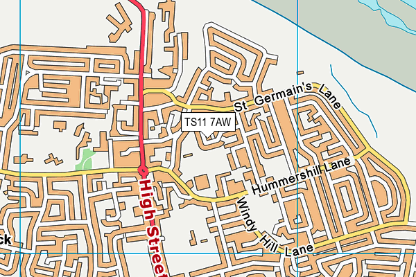 TS11 7AW map - OS VectorMap District (Ordnance Survey) TS11 7AW map - OS VectorMap District (Ordnance Survey)