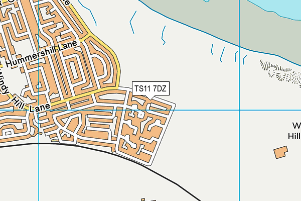 TS11 7DZ map - OS VectorMap District (Ordnance Survey) TS11 7DZ map - OS VectorMap District (Ordnance Survey)
