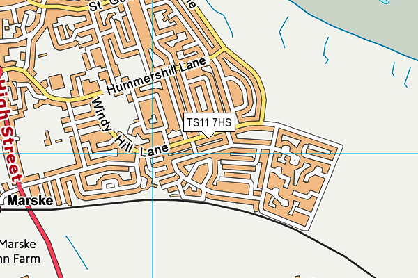 TS11 7HS map - OS VectorMap District (Ordnance Survey) TS11 7HS map - OS VectorMap District (Ordnance Survey)