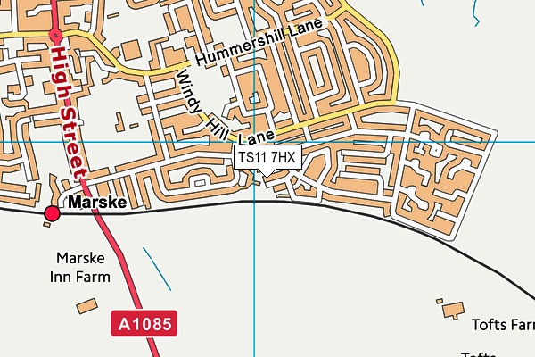 TS11 7HX map - OS VectorMap District (Ordnance Survey) TS11 7HX map - OS VectorMap District (Ordnance Survey)
