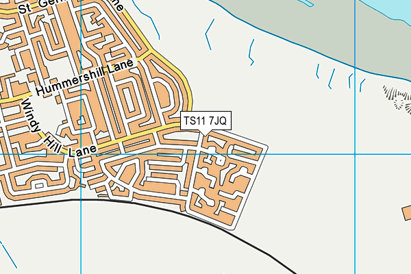 TS11 7JQ map - OS VectorMap District (Ordnance Survey) TS11 7JQ map - OS VectorMap District (Ordnance Survey)