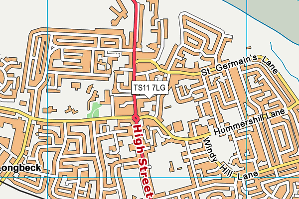 TS11 7LG map - OS VectorMap District (Ordnance Survey) TS11 7LG map - OS VectorMap District (Ordnance Survey)