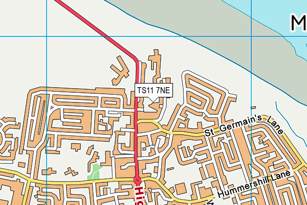 TS11 7NE map - OS VectorMap District (Ordnance Survey) TS11 7NE map - OS VectorMap District (Ordnance Survey)