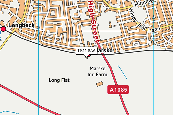 TS11 8AA map - OS VectorMap District (Ordnance Survey) TS11 8AA map - OS VectorMap District (Ordnance Survey)