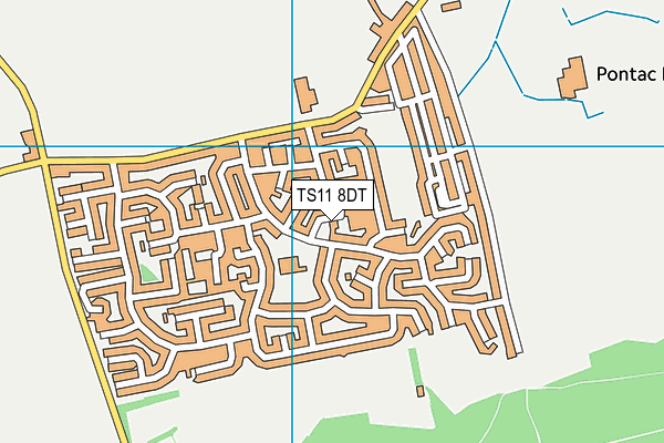 TS11 8DT map - OS VectorMap District (Ordnance Survey) TS11 8DT map - OS VectorMap District (Ordnance Survey)